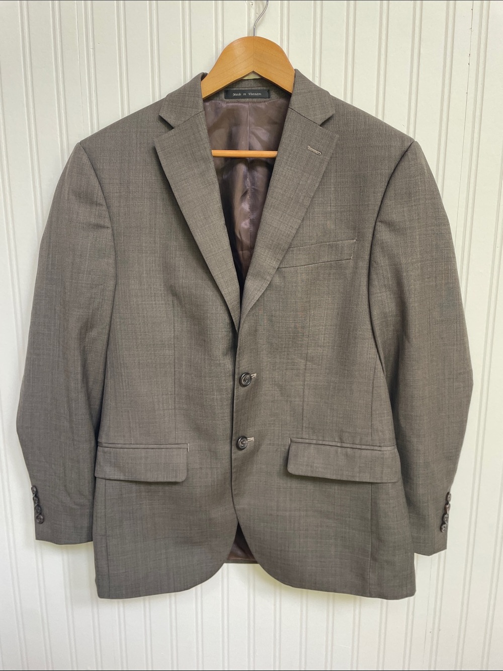 Lauren Ralph Lauren Taupe Wool-Blend Two-Button Sport Coat Size 36s NWOT